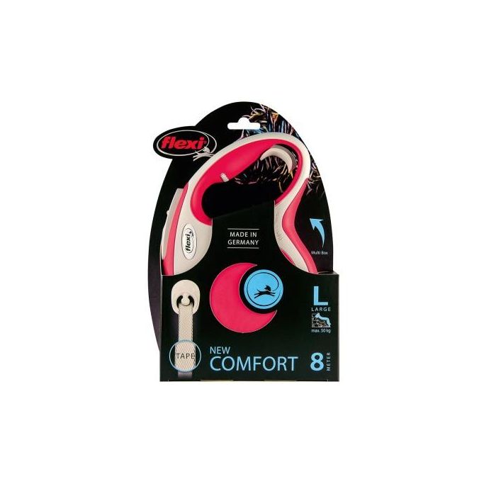 Correa para Perro Flexi NEW COMFORT 8 m Rojo Talla L 1