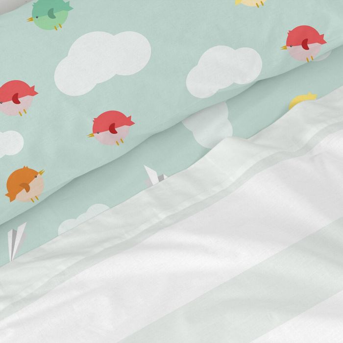 Juego de Sábanas HappyFriday Happynois Learning To Fly Multicolor Cama de 105 2 Piezas 3