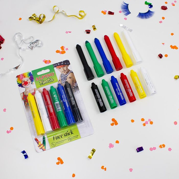 Alpino Maquillaje En Barra Fiesta Face Stick Pack De 6 Colores Surtidos 2