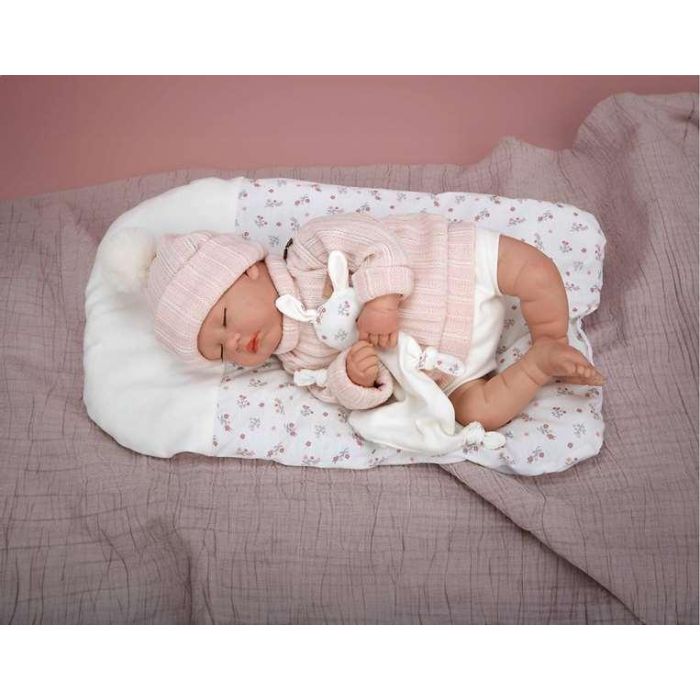 Muñeca reborn arias 45 cm daira c/cojin y dou dou (ojos cerrados) 1 Muñeca reborn arias 45 cm daira c/cojin y dou dou (ojos cerrados) 1