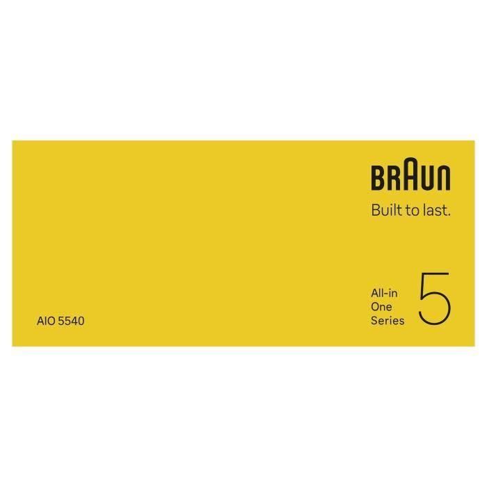 Braun AIO5540 Recortadora de pelo y barba, 120 min autonomía, 14 ajustes de longitud, Negro 5 Braun AIO5540 Recortadora de pelo y barba, 120 min autonomía, 14 ajustes de longitud, Negro 5