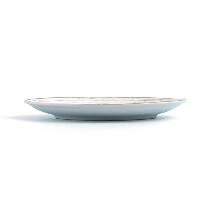 Ariane Plato Llano Porcelana Tornado White 18 cm Bicolor (12 Unidades) Decorado Resistente Choque Térmico 1