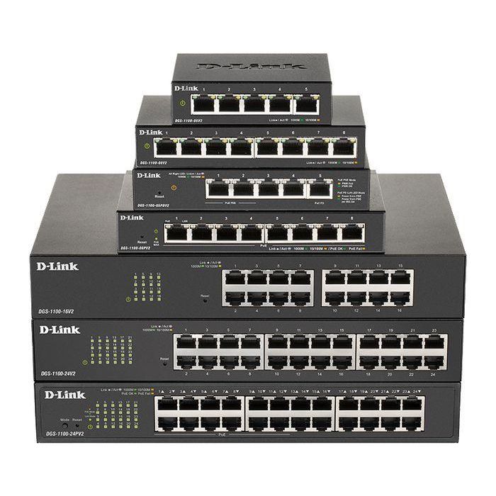 Switch Gestionable D-Link DGS-1100-08V2 8 Puertos/ RJ-45 10/100/1000 Switch Gestionable D-Link DGS-1100-08V2 8 Puertos/ RJ-45 10/100/1000