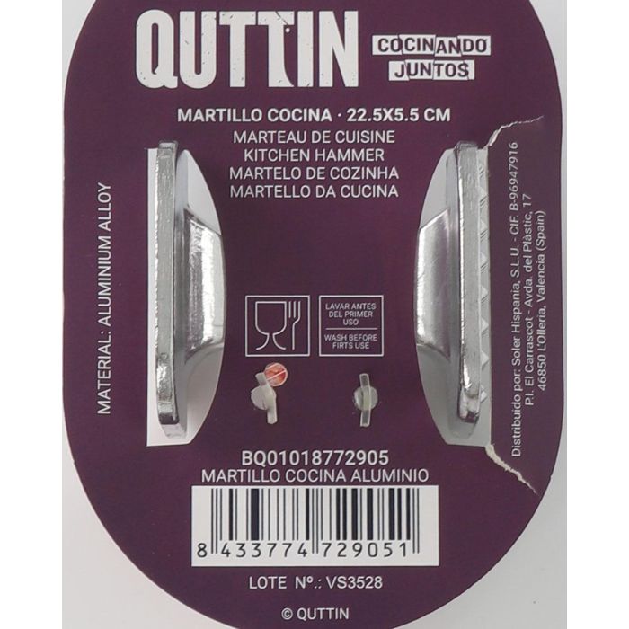 Martillo de Cocina en Aluminio Quttin (18 Unidades) 5 Martillo de Cocina en Aluminio Quttin (18 Unidades) 5