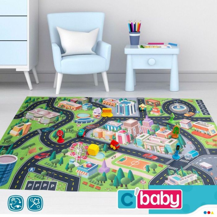 Alfombra de juego Colorbaby Ciudad Plástico (2 Unidades) 2 Alfombra de juego Colorbaby Ciudad Plástico (2 Unidades) 2