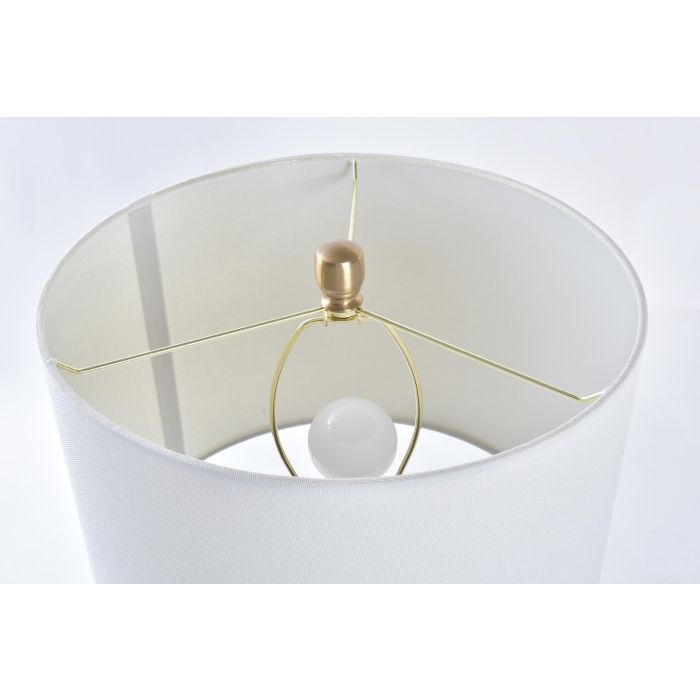 Lampara Sobremesa Moderno DKD Home Decor Blanco Dorado 36 x 52 x 36 cm 3 Lampara Sobremesa Moderno DKD Home Decor Blanco Dorado 36 x 52 x 36 cm 3