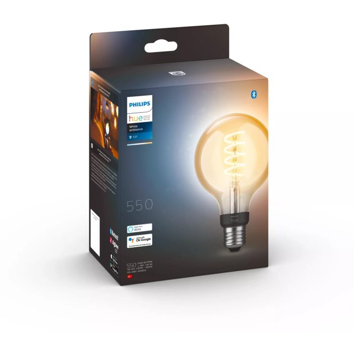 Philips Hue PHI8719514301481 White Ambiance Bombilla LED E27 Filamento G93 Globe Bluetooth compatible con Alexa, Google Home y Apple HomeKit 2 Philips Hue PHI8719514301481 White Ambiance Bombilla LED E27 Filamento G93 Globe Bluetooth compatible con Alexa, Google Home y Apple HomeKit 2