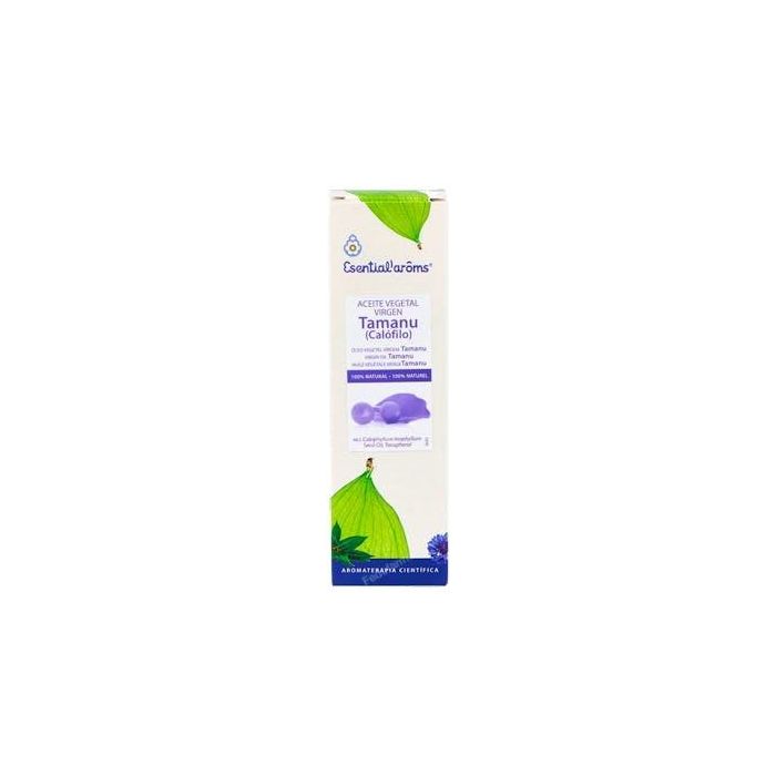 ESENTIAL AROMS Aceite Vegetal Tamanu o Calofilo Hidratante Piel Sensible Seca Omega 6 y 9 100ml