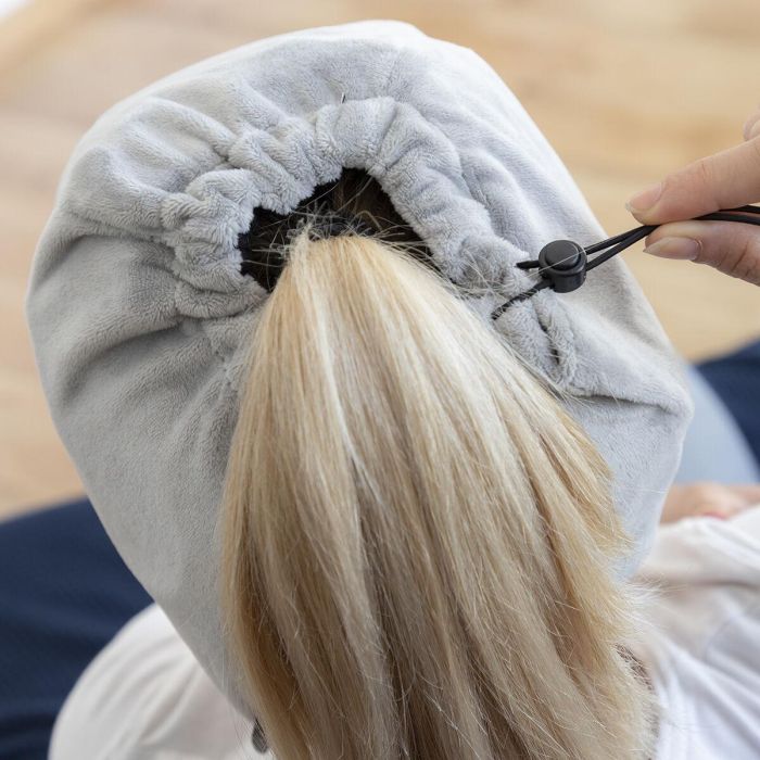 Innovagoods Gorro de Gel para Migrañas y Relajación, Gris, Talla Única con 4 Bolsas de Gel Extraíbles para Calentar o Enfriar