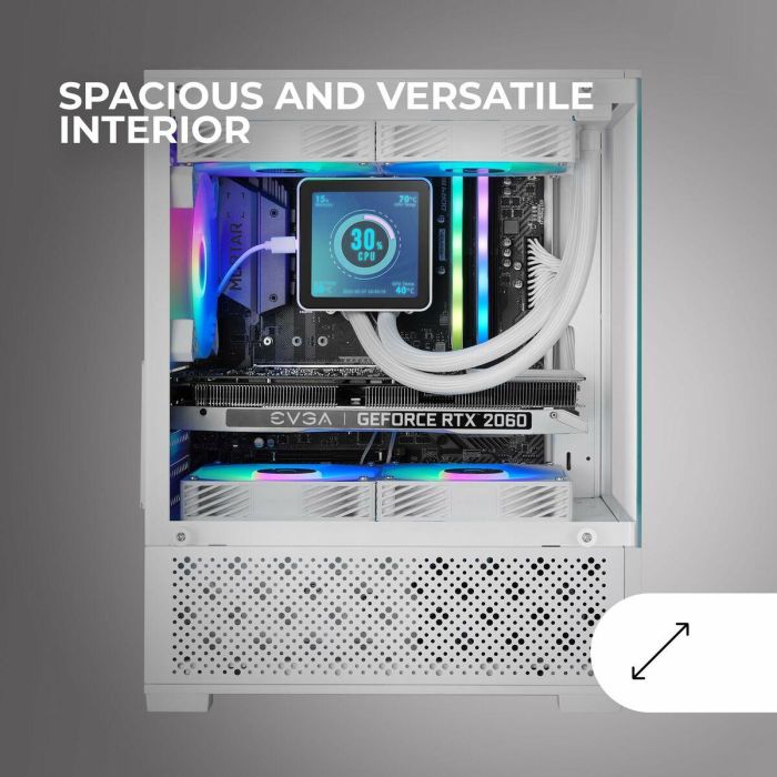 Caja Semitorre ATX Mars Gaming MC-SE2 Blanco 2