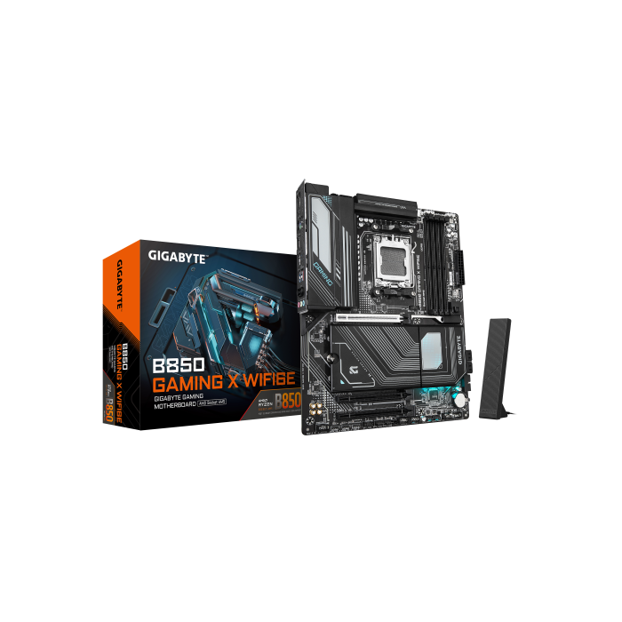 Gigabyte Placa Base B850 Gaming X, Compatible con AMD Ryzen 7000/8000/9000 Series, Socket AM5, DDR5, PCIe 5.0, Wi-Fi 7, Bluetooth 5.3 Gigabyte Placa Base B850 Gaming X, Compatible con AMD Ryzen 7000/8000/9000 Series, Socket AM5, DDR5, PCIe 5.0, Wi-Fi 7, Bluetooth 5.3