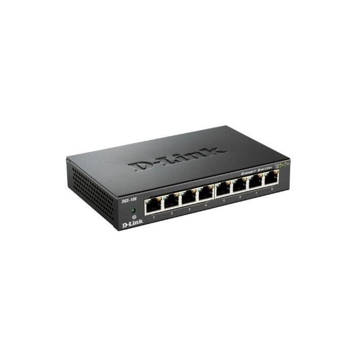 D-Link DGS-108/E Switch Gigabit Ethernet 8 Puertos RJ45 No Administrado Plug & Play Carcasa Metálica 1 D-Link DGS-108/E Switch Gigabit Ethernet 8 Puertos RJ45 No Administrado Plug & Play Carcasa Metálica 1