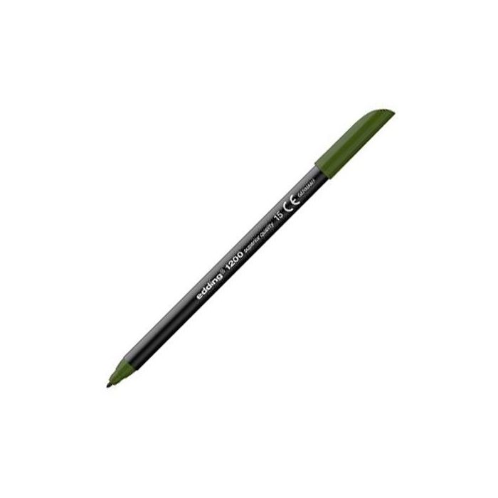 Edding Rotulador 1200 Punta Fina 1 mm Verde Oliva (5 Unidades) para Papel (5 Unidades)