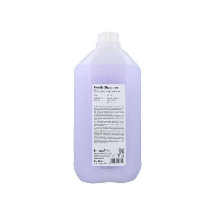 Back Bar Champú Gentle Nº3 Oats And Lavender 5000 mL Farmavita