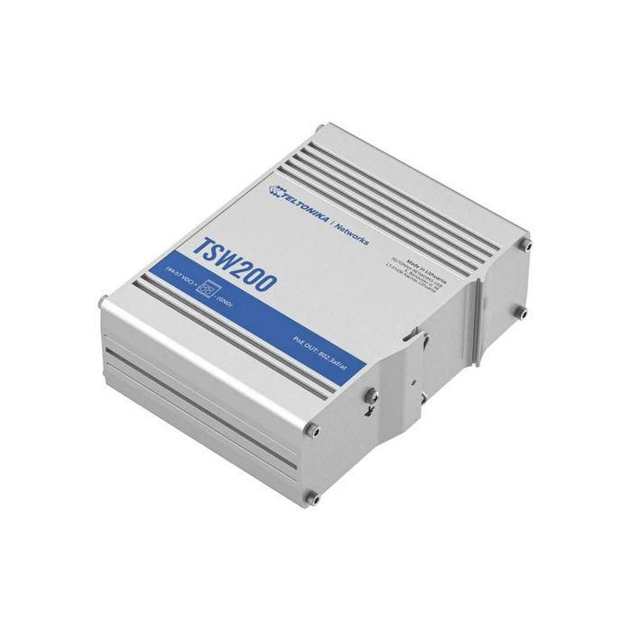 Teltonika Networks TSW200 PoE+ switch x8 ethernet ports, x2 SFP ports, without PSU including din rail 4 Teltonika Networks TSW200 PoE+ switch x8 ethernet ports, x2 SFP ports, without PSU including din rail 4