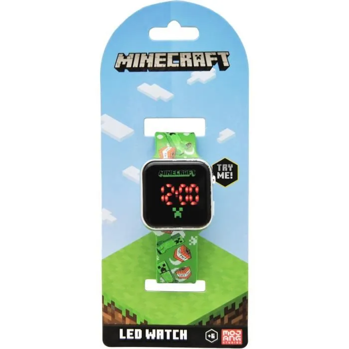 Kids Euroswan Reloj LED Minecraft con Luz LED y Funciones 3.5cm 3 Kids Euroswan Reloj LED Minecraft con Luz LED y Funciones 3.5cm 3