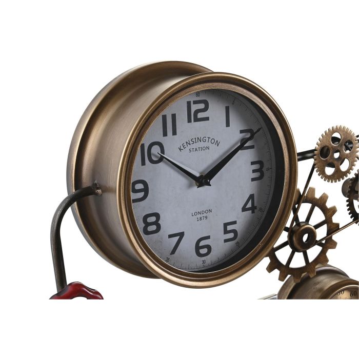 DKD Home Decor Reloj de Pared Vintage Dorado y Plateado de Hierro y Cristal - Dimensiones: Ancho 52.5 cm, Alto 39.5 cm, Fondo 9 cm - Pack 2 Unidades 1 DKD Home Decor Reloj de Pared Vintage Dorado y Plateado de Hierro y Cristal - Dimensiones: Ancho 52.5 cm, Alto 39.5 cm, Fondo 9 cm - Pack 2 Unidades 1