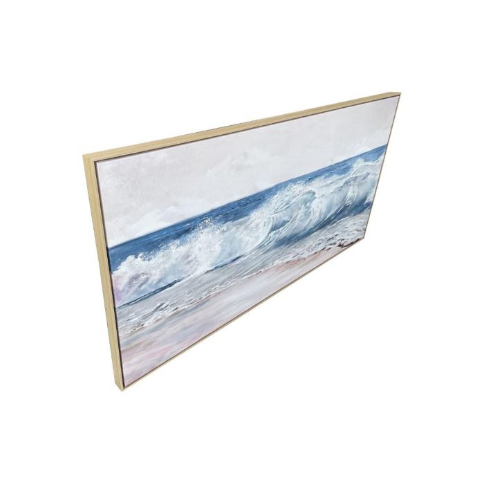 Cuadro Atlantico DKD Home Decor Azul Beige 4.5 x 80 x 160 cm (2 Unidades) 1