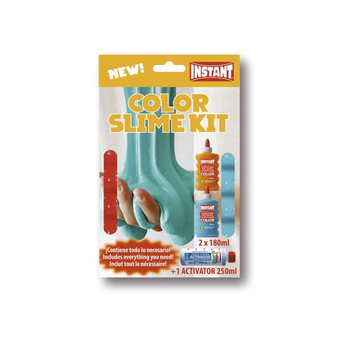 Maped Kit Slime 18971, Gel Adhesivo Pegamento Botella, Color Turquesa, Volumen 610 ml