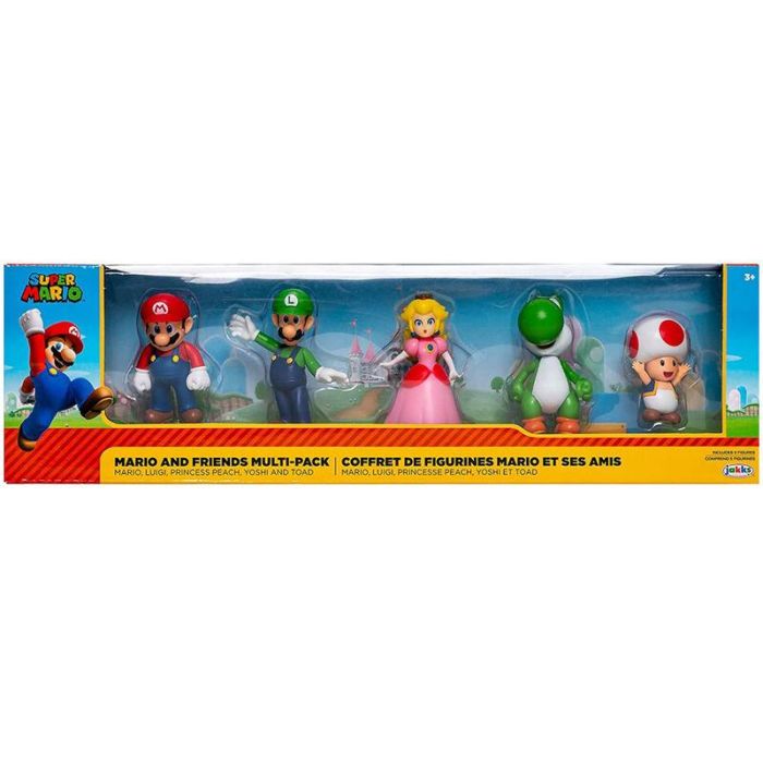 JAKKS PACIFIC Blister 5 Figuras Super Mario Nintendo 6cm