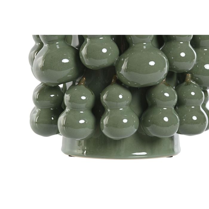 DKD Home Decor Jarrón de Gres Tropical Verde con Forma de Calabaza, Decoración del Hogar, 25 x 30 x 25 cm 1
