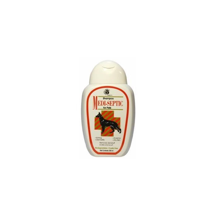 RING 5 VET Champú Medi-Septic para Mascotas: Tratamiento Piel, Sarna, Eczemas, Caspa en Perros y Gatos 250ml