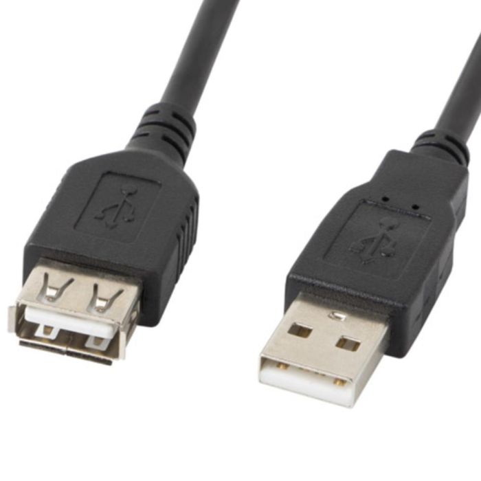 Lanberg Cable Alargador USB 2.0 Tipo A Macho a Hembra 3 Metros Negro, Transferencia de Datos 480 Mbit/s, Contactos Dorados 1 Lanberg Cable Alargador USB 2.0 Tipo A Macho a Hembra 3 Metros Negro, Transferencia de Datos 480 Mbit/s, Contactos Dorados 1