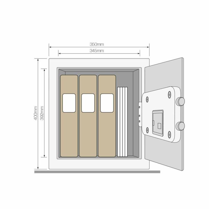 Yale YSEB/400/EB1 Caja fuerte de seguridad electrónica para escritorio H.40xW.35xD.34 cm 38.5L - Acero blindado y placa antitaladro 4 Yale YSEB/400/EB1 Caja fuerte de seguridad electrónica para escritorio H.40xW.35xD.34 cm 38.5L - Acero blindado y placa antitaladro 4
