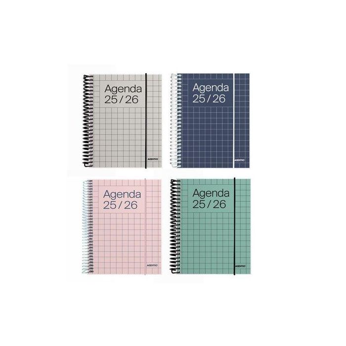 Agenda Escolar (2025-26) Additio Universal Espiral Tapa Pvc D/P 125X170 Con Goma