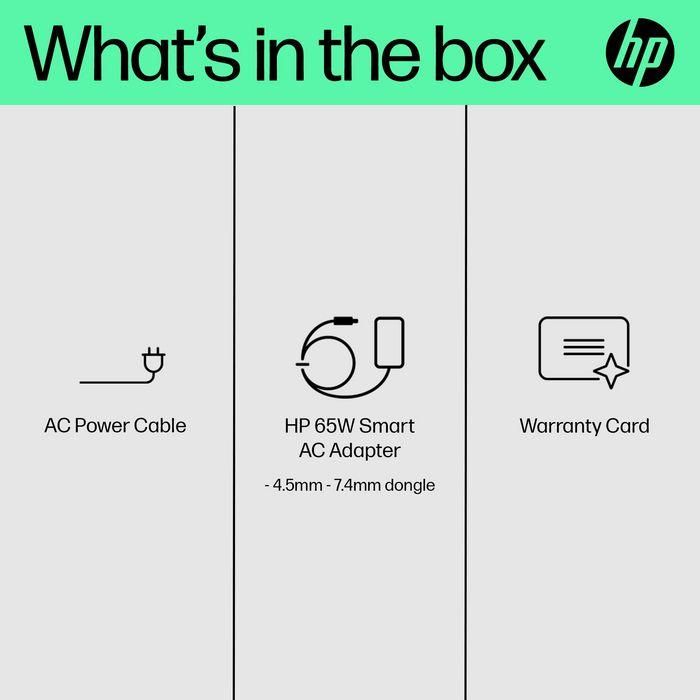 HP 65W Smart AC Adapter | Adaptador de Corriente Inteligente para Portátiles HP | Compatible con Modelos Actuales y Anteriores 3