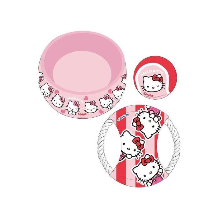 Set para mascotas hello kitty 21.0 x 21.0 x 8.8 cm