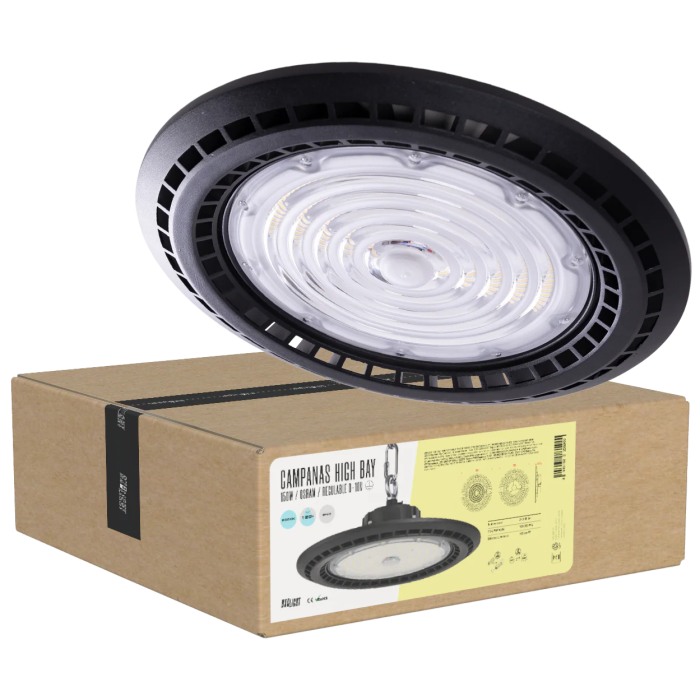 BX3 LIGHT Campana High Bay LED 150W IP65 6000K 120 grados Reg. 0-10V para Techos Altos BX3 LIGHT Campana High Bay LED 150W IP65 6000K 120 grados Reg. 0-10V para Techos Altos