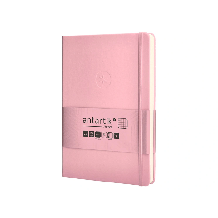 Antartik Cuaderno A5 Tapa Dura Hojas Cuadriculadas Rosa Pastel 100 Hojas 80 Gr FSC 3