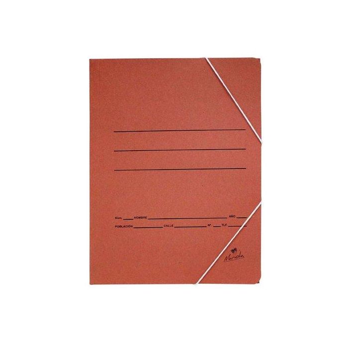 Mariola Carpeta Cartón 500 gr Solapa Gomas Folio Cuero Mate -20U- Mariola Carpeta Cartón 500 gr Solapa Gomas Folio Cuero Mate -20U-