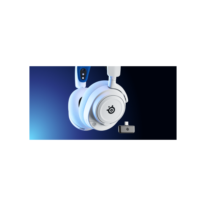 SteelSeries ARCTIS NOVA 7P Auriculares Inalámbrico Diadema Juego Bluetooth Azul, Blanco