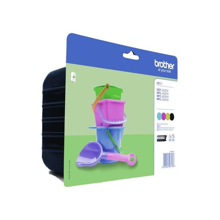 Cartucho Inkjet Brother Lc-221Valbp Dcp-J562Dw, Mfc-J480Dw/J680Dw/J880Dw Pack De 4 Colores