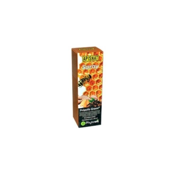 Apisnat Própolis Verde Spray 20 ml, Con Jengibre y Miel, para el Bienestar de la Laringe y Garganta