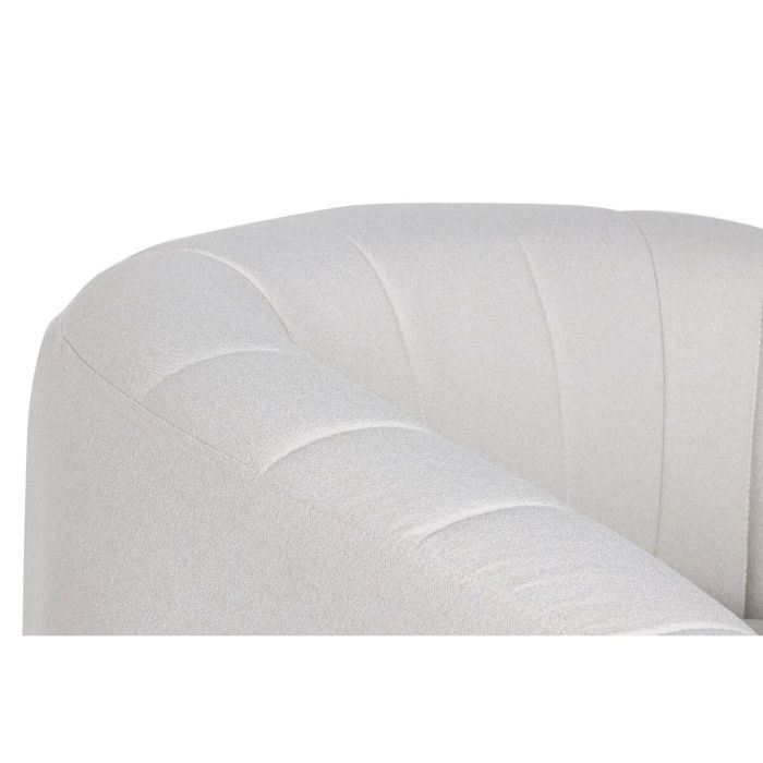 DKD Home Decor Sillón Scandi Beige Negro Poliéster Madera. Dimensiones 75x73x81cm, Altura asiento 43cm, Soporta 120kg, Desmontable. 3