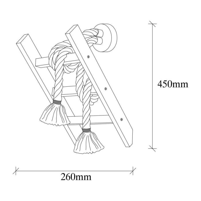 Aplique de Pared de Madera Erebos Yekaterinburg 1 Luz E27 Sin Bombilla [OPV-521SHN2134] 1