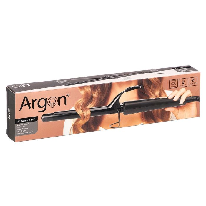 Argon Rizador de Pelo 19 mm Negro Dorado Soft Touch Temperatura 190°C Cable 1.8m (Set de 6) 2