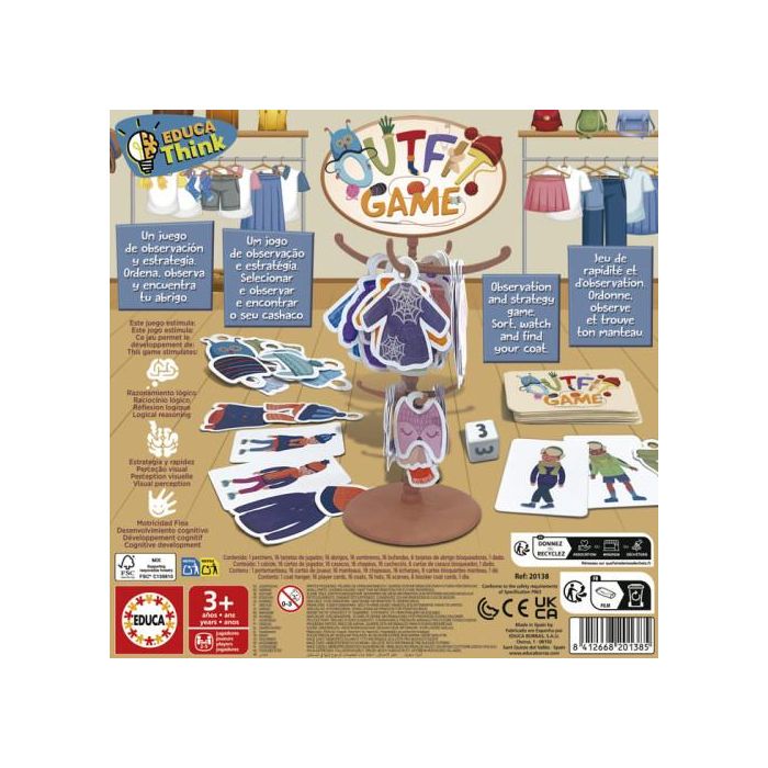 Educa Borrás Caja Juego Crea Outfit (Col. Educa Think) 20138 - Juego de Estrategia y Observación +3 Años 2 Educa Borrás Caja Juego Crea Outfit (Col. Educa Think) 20138 - Juego de Estrategia y Observación +3 Años 2
