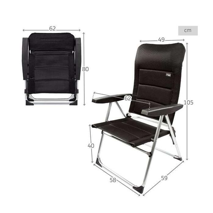 Silla de playa aluminio plegable acolchado deluxe multiposiciones 49x59x105cm 3 Silla de playa aluminio plegable acolchado deluxe multiposiciones 49x59x105cm 3