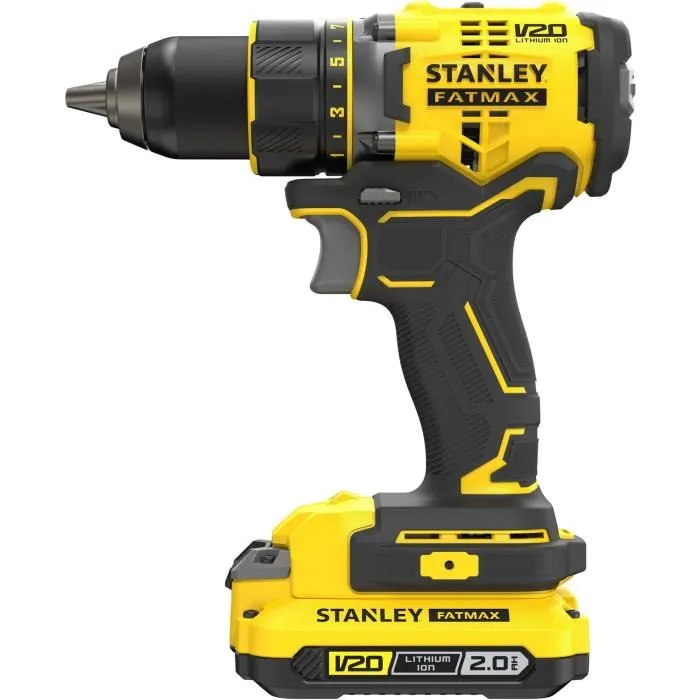 Stanley Fatmax SFMCD720D2K-QW Taladro Atornillador Litio Brushless 80 Nm 18V con 2 Baterías 2Ah 2 Stanley Fatmax SFMCD720D2K-QW Taladro Atornillador Litio Brushless 80 Nm 18V con 2 Baterías 2Ah 2
