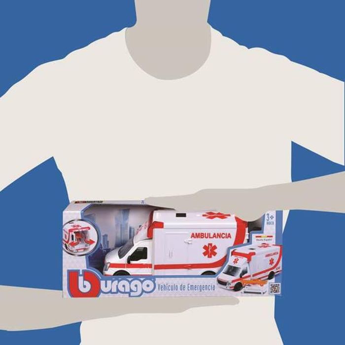 Vehiculo de emergencias ambulancia escala 1:50 burago 1