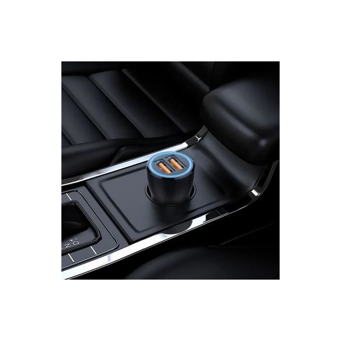 Tech One Tech TEC2803 Cargador de Coche 2xUSB + Cable USB Tipo-C 12W 3