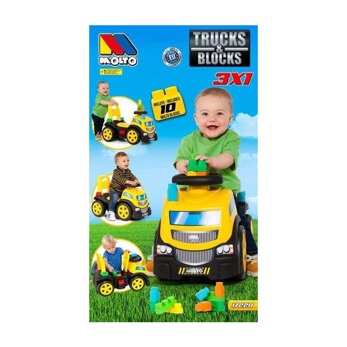 Molto Correpasillos Camión con 10 Blocks 89 cm para Niños y Niñas a Partir de 36 Meses Juguete de Plástico 5 Molto Correpasillos Camión con 10 Blocks 89 cm para Niños y Niñas a Partir de 36 Meses Juguete de Plástico 5