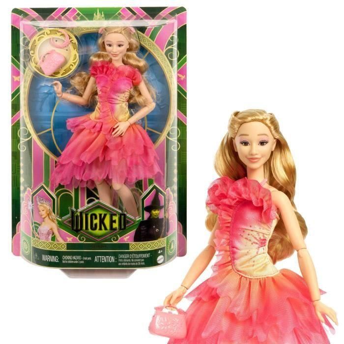 Mattel HXT63 Muñeca Wicked Glinda con Accesorios y Ropa Extraíbles Disney