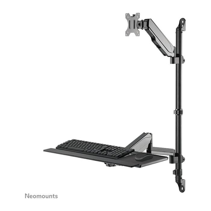 Neomounts WL90-325BL1 Soporte de Pared Móvil para Monitor 17-32", 9 kg, Resorte de Gas, Rotación 360°, Inclinación, Negro - Soporte de Trabajo de Pie/Sentado
