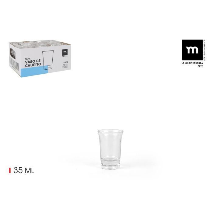Vaso Chupito 35 ml La Mediterranea (24 Unidades) Vaso Chupito 35 ml La Mediterranea (24 Unidades)