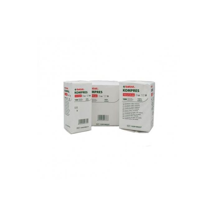 Gasas No Estériles 8 Capas 17 Hilos 20x15 cm 100 Unidades 100% Algodón